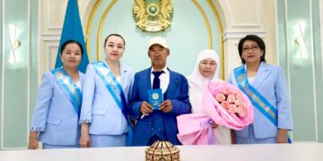 Махаббатқа жас кедергі емес: Қазалы ауданында ерекше неке қиылды
